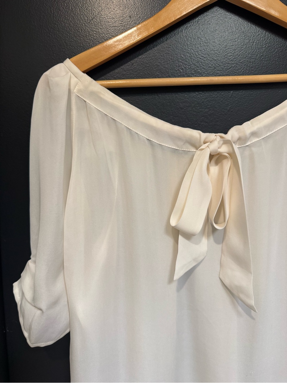 100% Silk Joie Blouse in Cream. Feminine Elegant Luxury Neutral Staple Capsule
